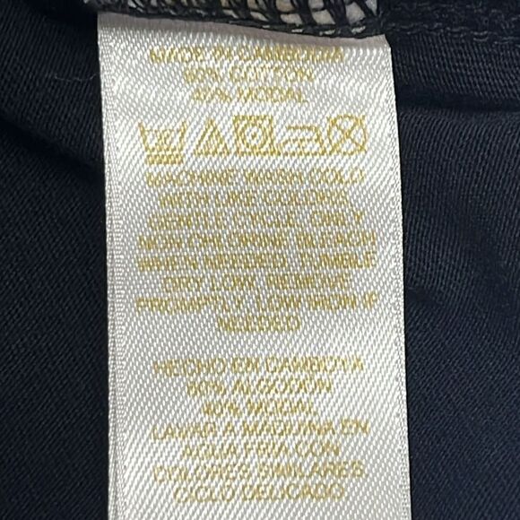 Kate Spade Black and Cream Peplum Tank Shell with Keyhole and Back Bow- Medium - Picture 11 of 12